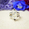 Rainbow Moonstone Split Band Ring (Size 5 3/4)