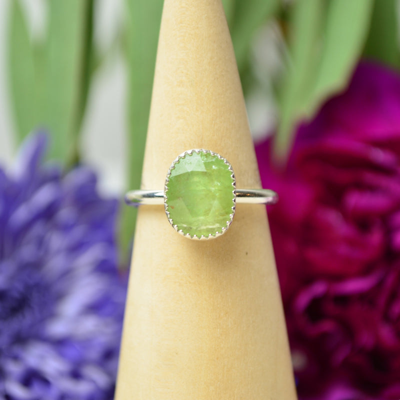 Green Kyanite Stacking Ring (Size 6 1/2)
