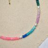 LMTD: Asymmetrical Freshwater Pearl &amp; Rainbow Opal Necklace in 14K Gold Fill